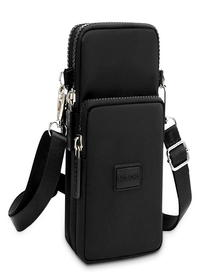 RarePicks Crossbody Phone Sling Bag For Women | Adjustable Shoulder Strap Phone Purse, Cell Phone Pouch, Small Handbag | Stylish Ladies Sling Side Bag, Wallet & Crossbody Purse For Girls - Black - Image 1